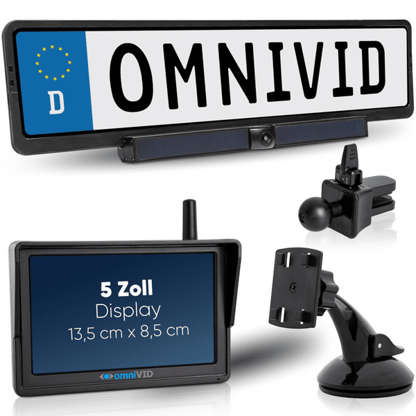 omniVID Solar5 Kabelloses Solar-Rückfahrvideosystem